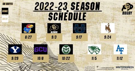 Match Schedule | Colorado Buffaloes Men's Rugby | University of ...