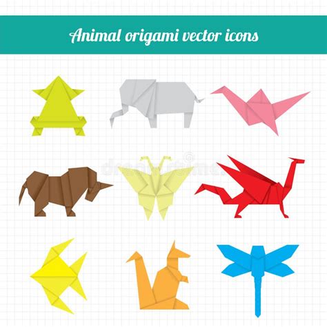 Animal Origami Vector Craft Illustration Stock Vector Illustration Of