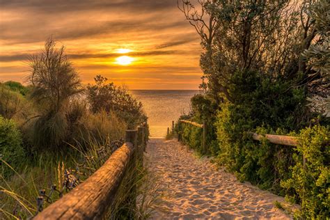 Pathway To Sunset - Seaford Beach - Mike Launder Photography