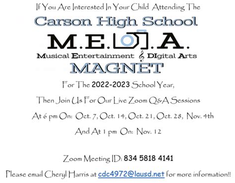 High School Information – Magnet – Rudecinda Sepulveda Dodson Middle School