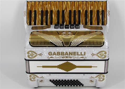 Gabbanelli M K White Pearl Gabbanelli Accordions