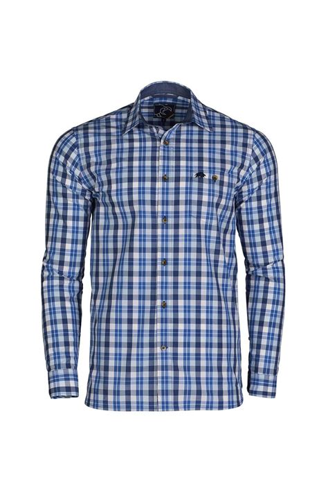 Shirts Long Sleeve Large Check Oxford Shirt Raging Bull