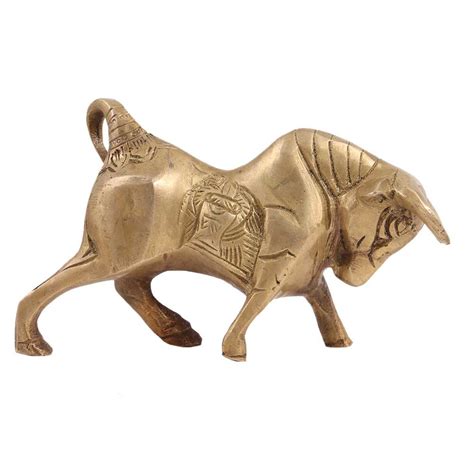 Brass Charging Bull Statue