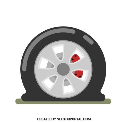 Flat Tyre Vector Image Tire Vector Flat Tire Tire