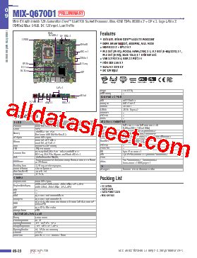 1701100206 Datasheet PDF AAEON Technology