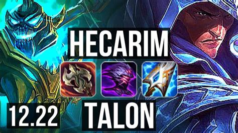 HECARIM Vs TALON JNG Quadra Legendary 800 Games 900K Mastery