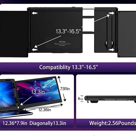 Ofiyaa P Pro Portable Monitor For Laptop Dual Monitor Screen