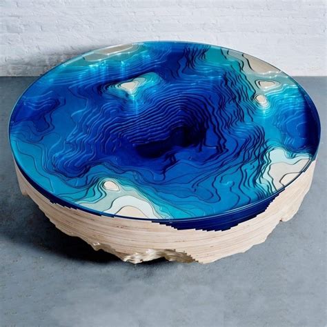 Epoxy Resin Ocean Table A Masterpiece From Skilled Craftsmen