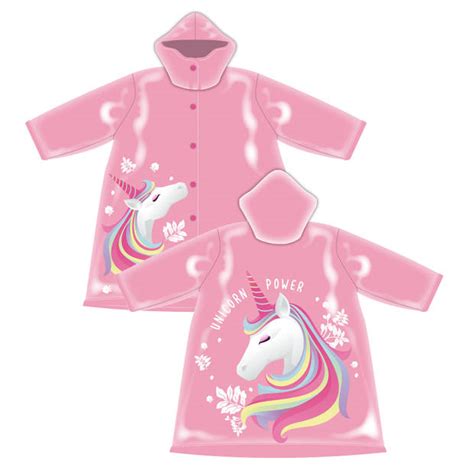 Zaska Regenjas Unicorn Meisjes PVC Roze Maat 98 104 Blokker