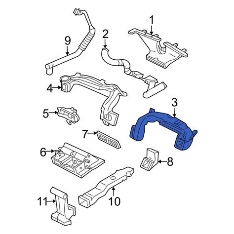 Ford Oe L Z C Ba Right Cabin Air Intake Duct