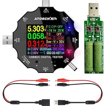 Eversame In Type C Usb Tester Color Screen Lcd Digital Multimeter