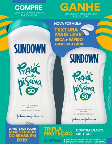 Kit Sundown Praia E Piscina FPS 50 Beleza Na Web