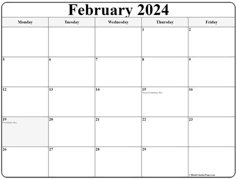 February 2024 Calendar Monday To Sunday Rita Verina