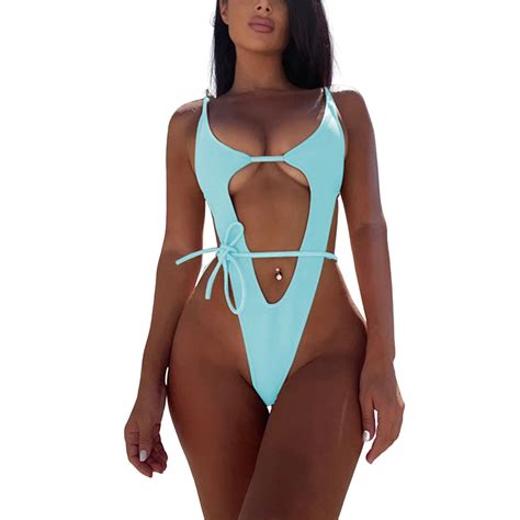 Sexy Solid Color Micro Bikini 2023 Women Swimsuit Female Swimwear Thong