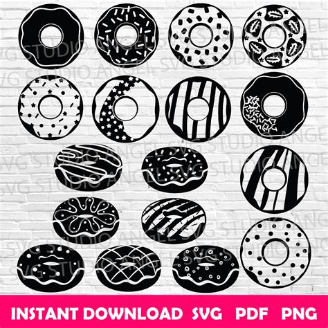 Donut Svg Doughnut Svg Donut Svg Cut Files Donut Svg Bundle Etsy Canada