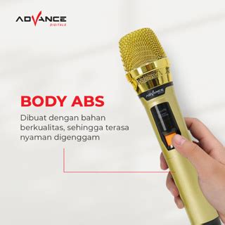 Jual Advance Mic Pro Profesional Microphone Wireless Bisa Dicharger