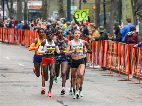 2023 Boston Marathon Emma Bates First American Female At Boston Talks To The Media