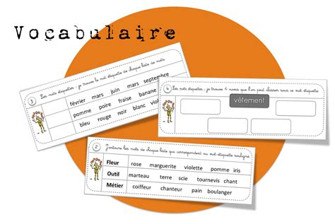 Vocabulaire Rituels CE1 Bout De Gomme