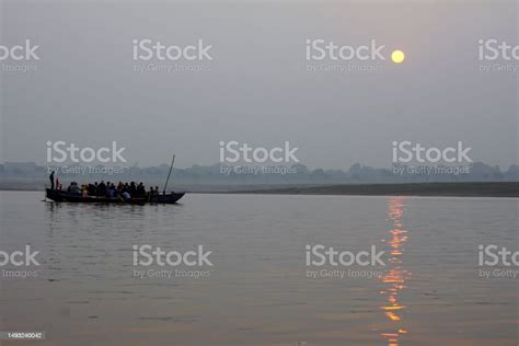 Ganga Mahotsav Festival Sunrise On The Ganjes River Benares Varanasi India Stock Photo ...