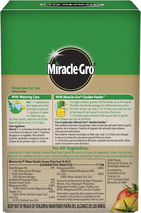 Buy Miracle Gro 2000422 Plant Food 15 Pound Tomato Fertilizer 15