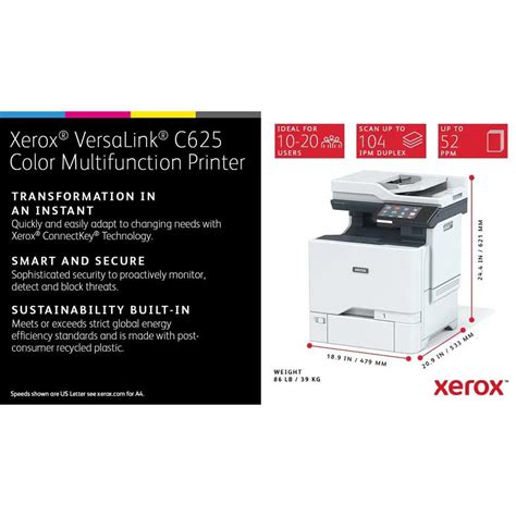 Xerox Versalink C625 A4 50ppm Multifunction Printer Clear Techinn