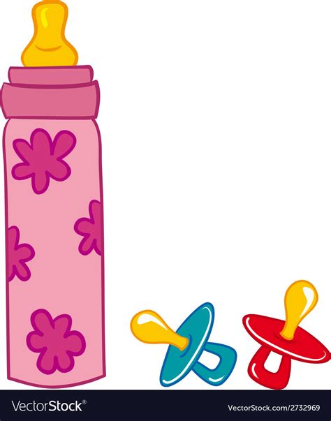 Baby Bottle And Pacifier Royalty Free Vector Image