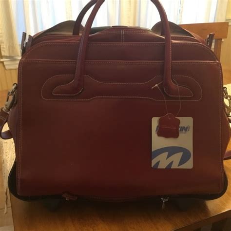 Mcklein Bags Leather Briefcase On Wheels Poshmark