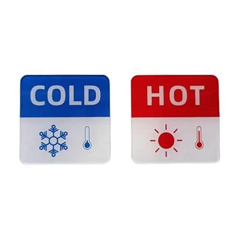 Amazon Hot And Cold Faucet Identification Self Adhesive Acrylic Hot And Cold Stickers