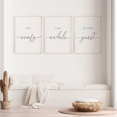 Guest Room Signs Get Comfy Sign Stay Awhile Print Be Our Etsy Australia