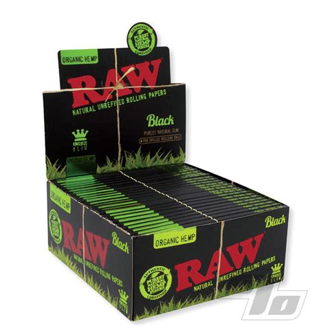 Raw Black Organic Hemp King Size Slim Rolling Papers