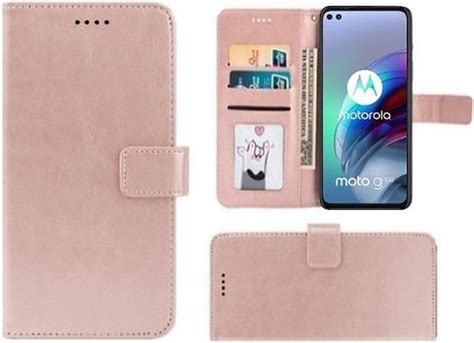 Motorola Moto G100 Hoesje Met Pasjeshouder Bookcase Rose Goud Bol