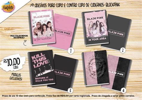 ADESIVO PARA CADERNO BLACKPINK KPOP Elo7 Produtos Especiais