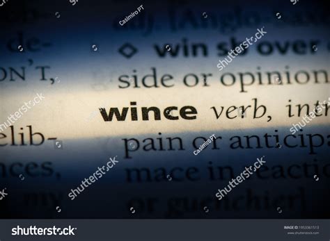 Wince Word Dictionary Wince Concept Definition Stock Photo 1953361513