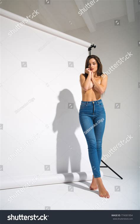 Beautiful Naked Woman Perfect Body Blue Stock Photo 774301954 Shutterstock