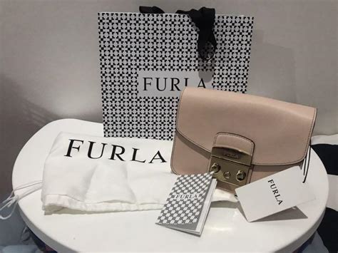 Furla Metropolis Mini Nude In Smooth Leather Barang Mewah Tas