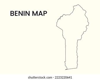 Map Benin Outline Map Benin Vector Stock Vector Royalty Free