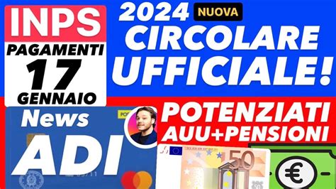 Ufficiale Inps 2024🔴circolare Pagamenti Assegno Di Inclusione💶date Auu⚡