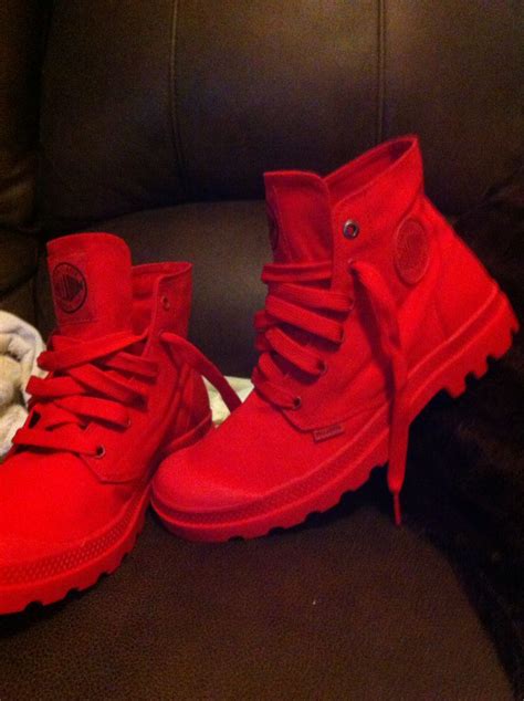 All Red Palladiums Boots Sneakers Red