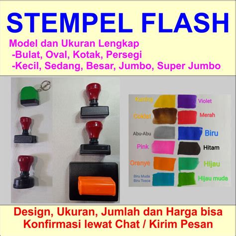 Jual Promo Stempel Flash Stempel Warna Custom Murah Cetak Stempel