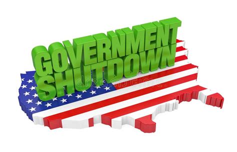 Government Shutdown Usa Map Stock Illustrations Government