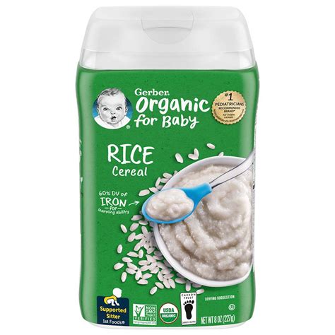 Gerber Organic for Baby Rice Cereal - Shop Baby food at H-E-B