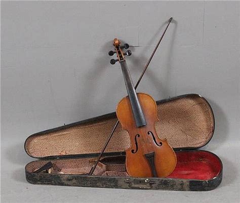 Lot Antonius Stradivarius Copy Violin Including Bow And Case