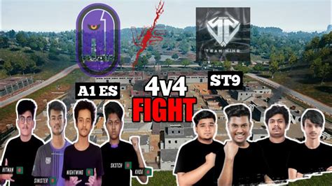 A1esports Vs St9 4v4 Fight।win By A1es।a1esports।esports দুনীয়া Youtube