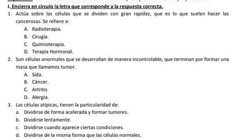 Encierro En C Rculo La Letra Que Corresponde Ala Respuesta Correcta