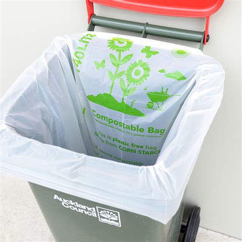 L Compostable Wheelie Bin Liners Roll Ecobags Rubbish Bags