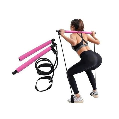 Kit De Barra De Pilates Portátil Con Banda De Resistencia Para Yoga Con Bucle Para El Pie Con