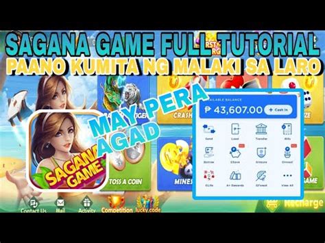 SAGANA GAME FULL TUTORIAL PAANO KUMITA AT MAGLARO NEW LEGIT APP YouTube