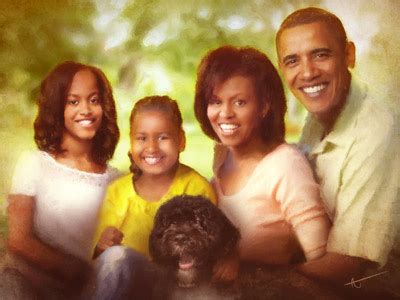 President Barack Obama Family Portrait by AJ Brockman on Dribbble