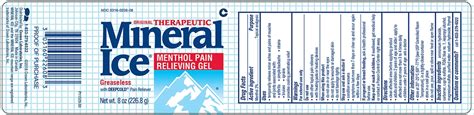 Mineral Ice Pain Relieving Menthol Gel