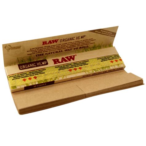 Raw Organic Hemp Connoisseur King Size Slim Rolling Papers W Tips X 24